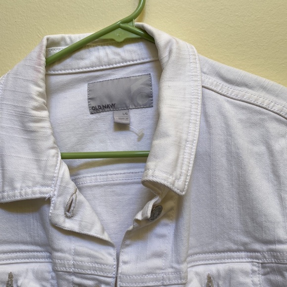 Old Navy white jean jacket - Picture 3 of 8